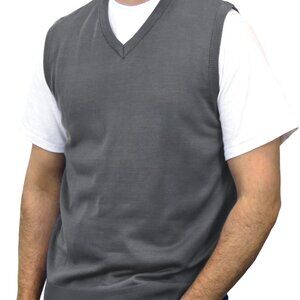 Big and Tall Men's Solid Sweater Vest (SV-243BM)